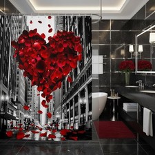 Red Rose Couple Shower Curtain