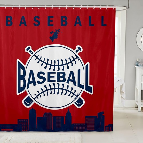 Boys baseball bathroom shower - boys,